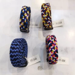 Ceinture En élastique Tressée Multicolor à Boucle