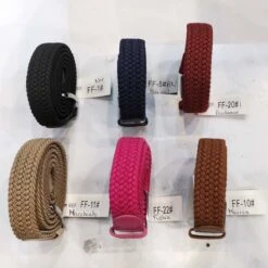 Ceinture élastique Unie à Motif Tressé Avec Boucle