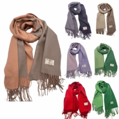 Écharpe En Double Face Unie Différente De Chaque Côté