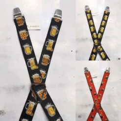 Bretelles élastiques En Forme X Avec Un Imprimé De Bière