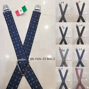 Bretelles élastiques En Forme X Avec Impression Décorative 3 Bretelles élastiques En Forme X Avec Impression Décorative