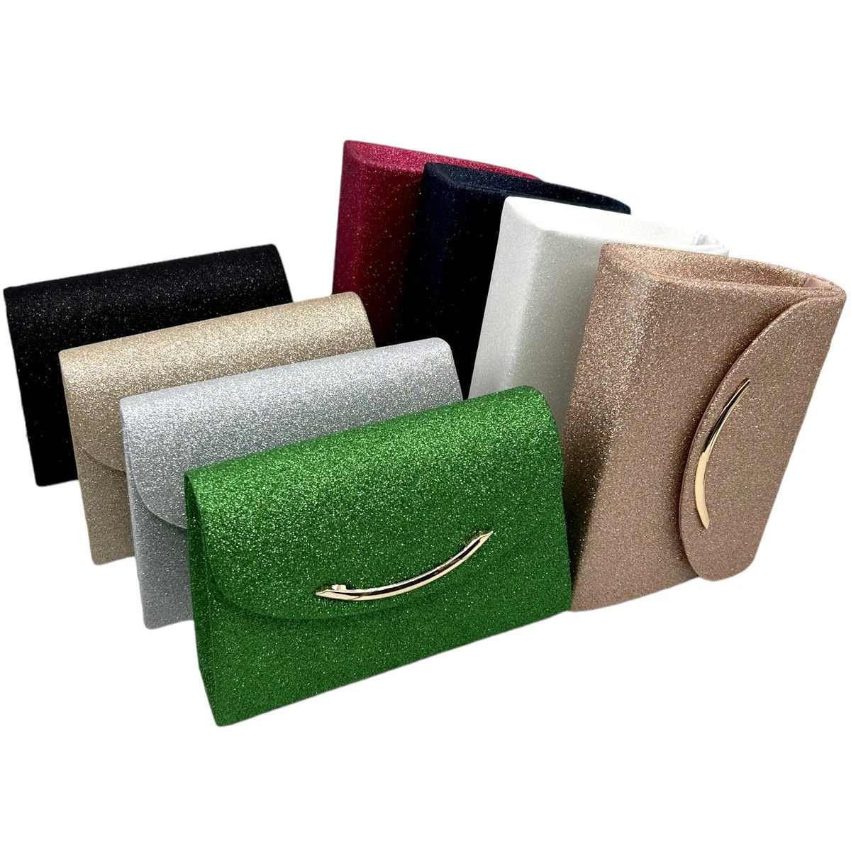 Pochette Soirée Avec Accents Scintillants à Rabat Aimanté 3 Pochette Soirée Avec Accents Scintillants à Rabat Aimanté