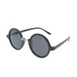 Lunettes De Soleil Vintage Rondes Avec Pont Métallique