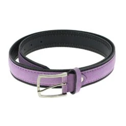 Ceinture Homme En Cuir De Vachette De Qualité Violet