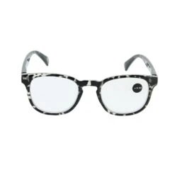 Lunettes De Vue Monture Cerclée Arrondie Noir/blanc