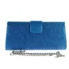 Pochette Aspect Sisal Fermé Avec Rabat Aimant Bleu -Accessoires De Mode product 9601246hd