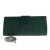 Pochette Aspect Sisal Fermé Avec Rabat Aimant Vert Foncé -Accessoires De Mode product 9601249hd