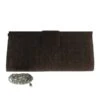 Pochette Aspect Sisal Fermé Avec Rabat Aimant Marron -Accessoires De Mode product 9601260hd