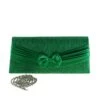 Pochette De Soirée Fermoir Rabat Avec Noeud Vert -Accessoires De Mode product 9601273hd