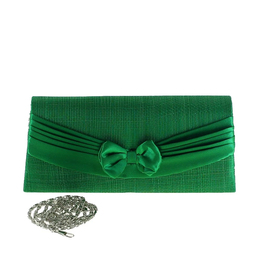 Pochette De Soirée Fermoir Rabat Avec Noeud Vert 3 Pochette De Soirée Fermoir Rabat Avec Noeud Vert