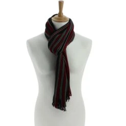 Echarpe à Motif Rayé Avec Bords Munis De Franges