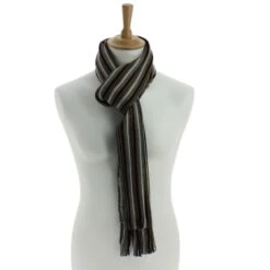 Echarpe à Rayures équipée De Franges Aux Extrémités